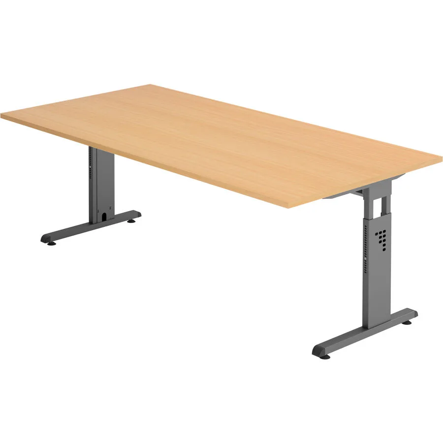 Schreibtisch Office buche Holzwerkstoff B 200 T 100 cm