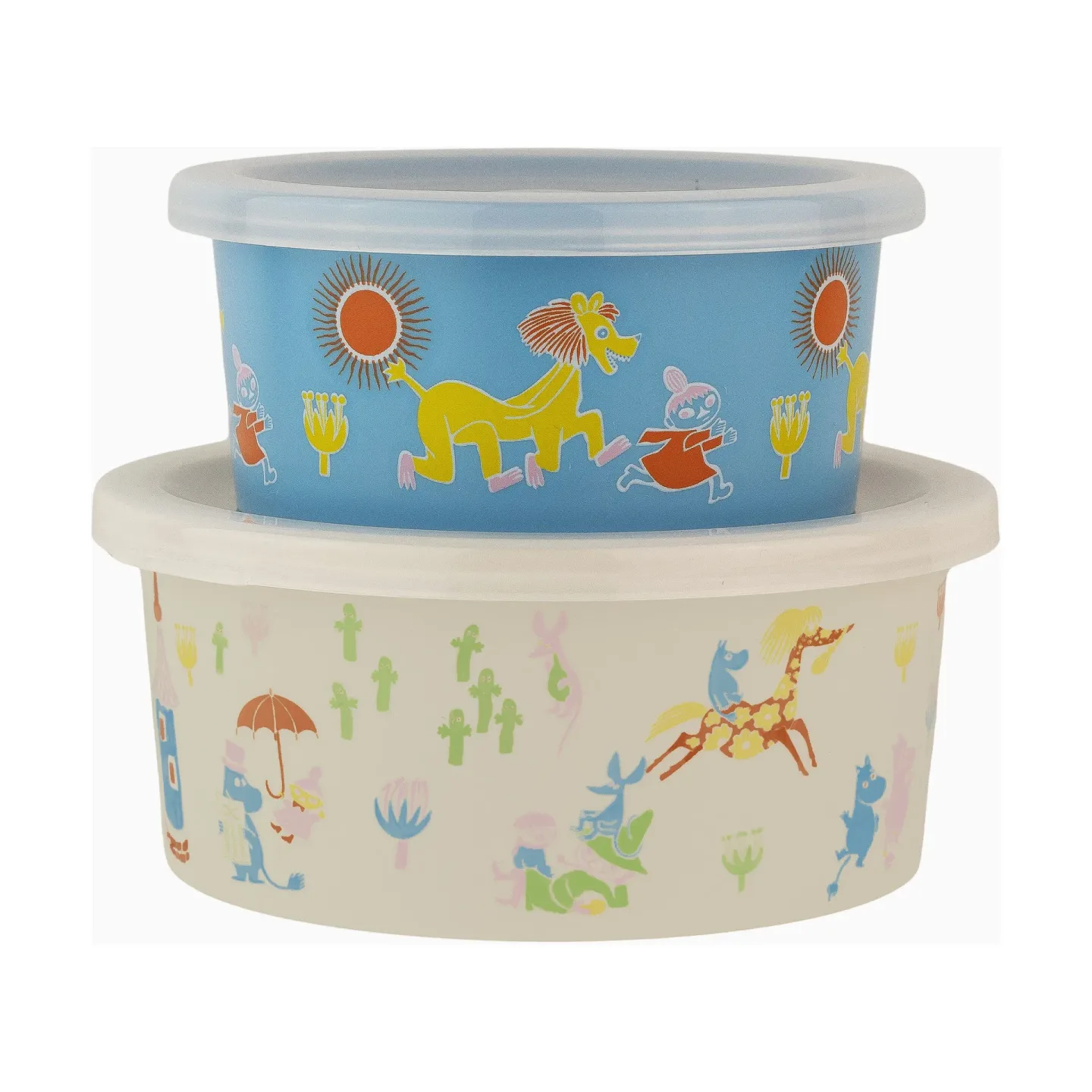 Rätt Start Mumin 80 Snackbox 2-teilig Beige-blau