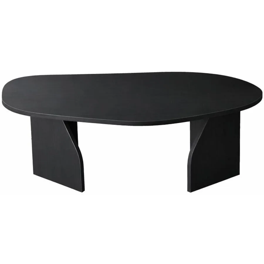 Salontisch Georis Schwarz 100% Melaminbeschichtete Kiefer B 100 T 60 cm