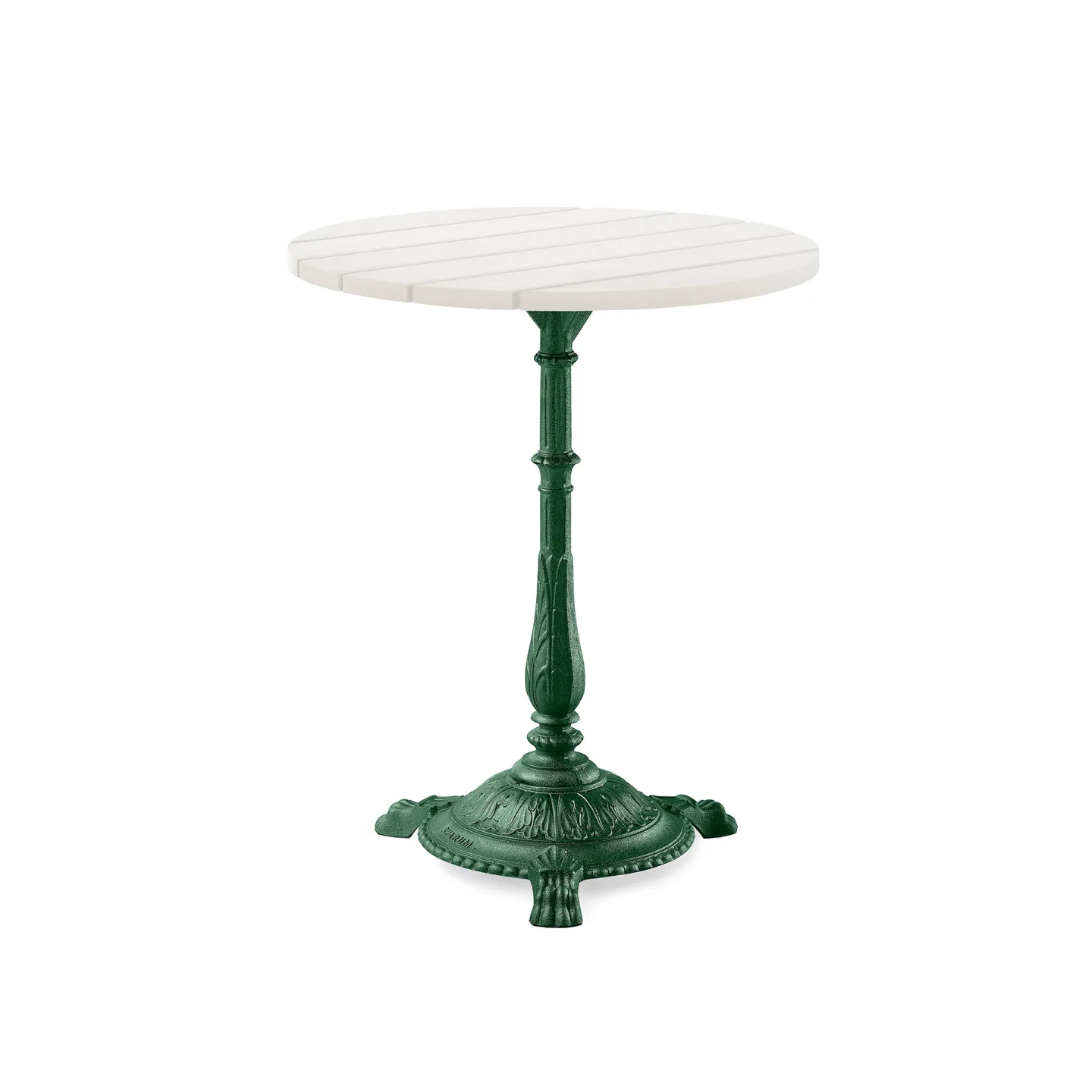 Byarums Bruk - Bord Classic Café Ø60 cm 3-tass – Vitlackerad Furu/Grönlackerad Aluminium - Matbord utomhus - Grön - Metall/Trä