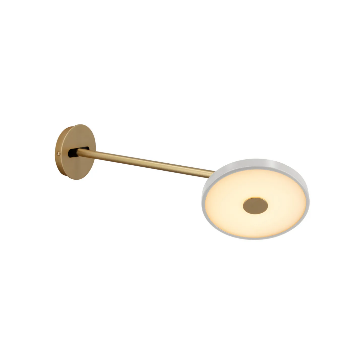 Asteria Long LED-Wandlampe, grau/messing, Stecker - UMAGE - Wohnzimmer - Design - Metall - Einflammig