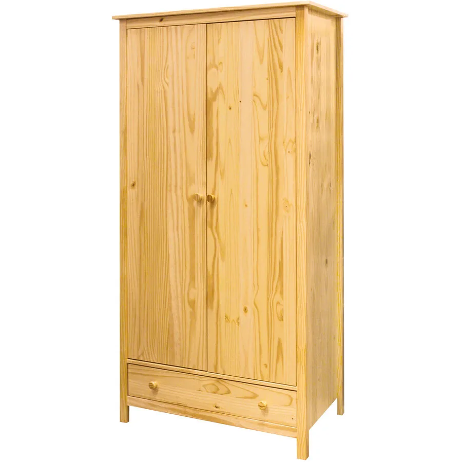 Kleiderschrank Cruz natur Holz B 100 cm
