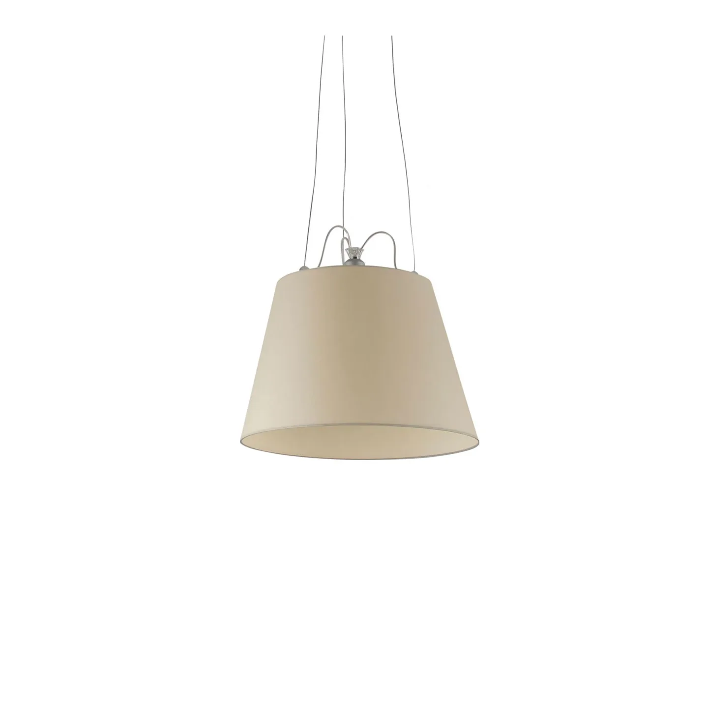 Artemide - Tolomeo Mega Pendellampa Ø 42 cm - Pergamentpapper - Pendellampor - Giancarlo Fassina,Michele De Lucchi - Silver
