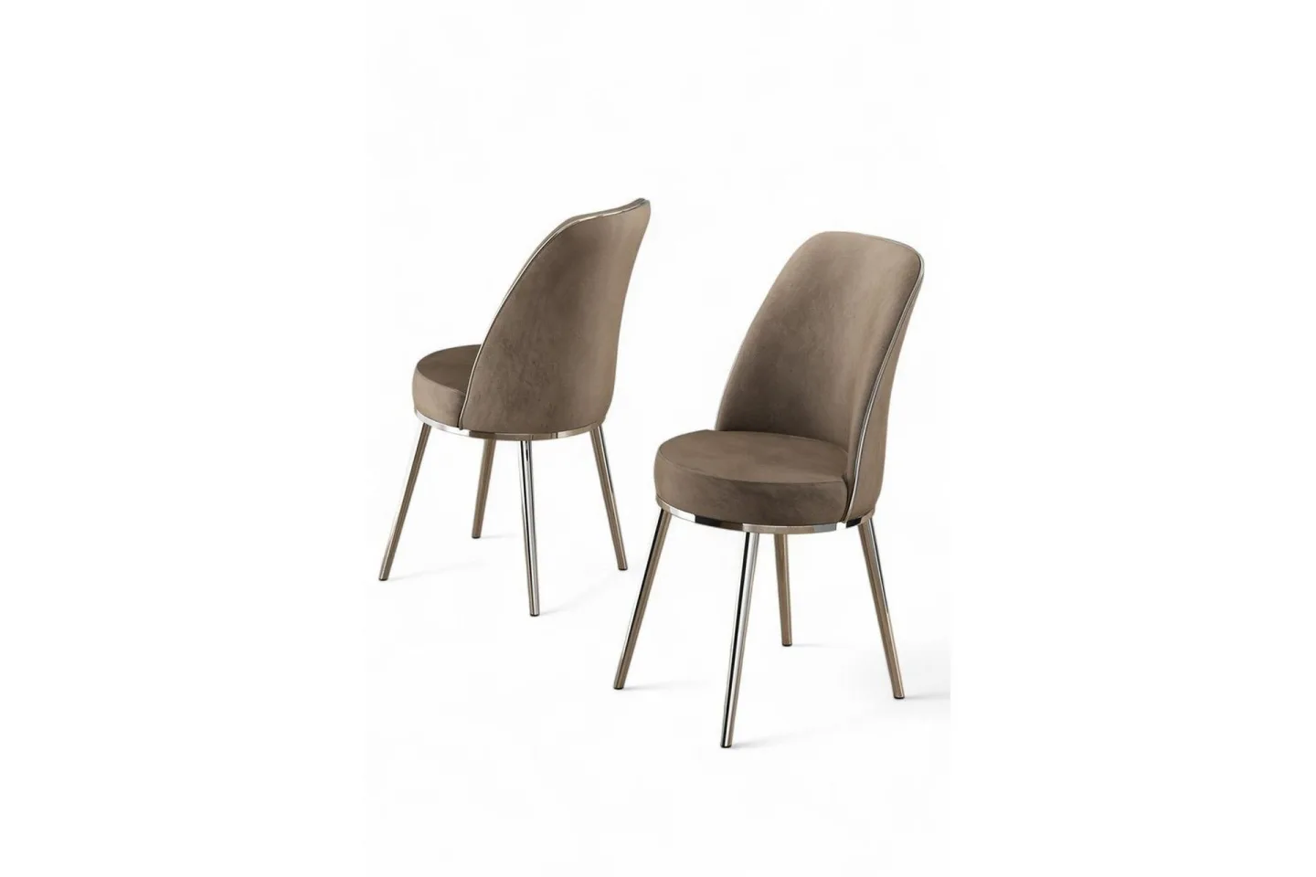 Matstol Sugako Cappuccino / krom - Cappuccino / krom