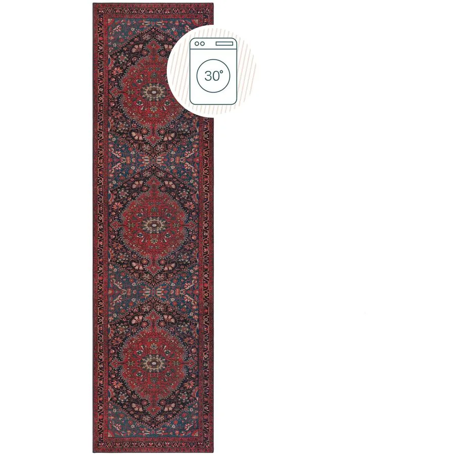 Teppich Loxin Rot Polyester 60 cm 230 cm - Farbe: natur
