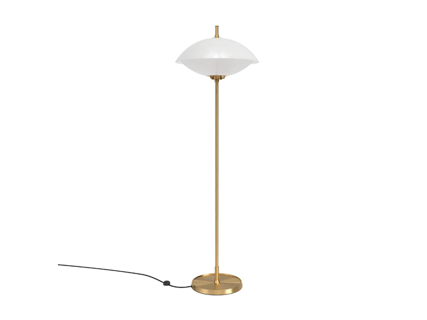Clam Stehleuchte Opal/Brass - Fritz Hansen - Wohnzimmer - Glas