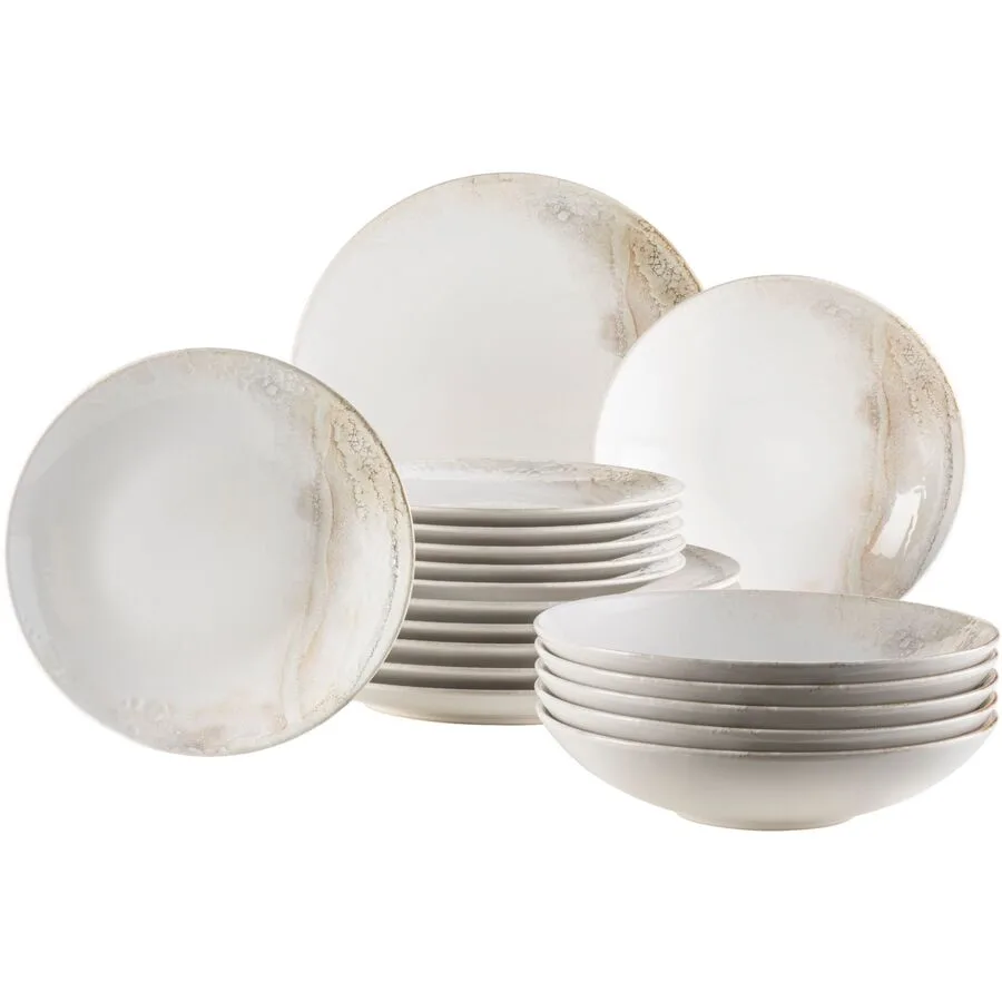 MÄSER Teller-Set Ossia Beige Steinzeug