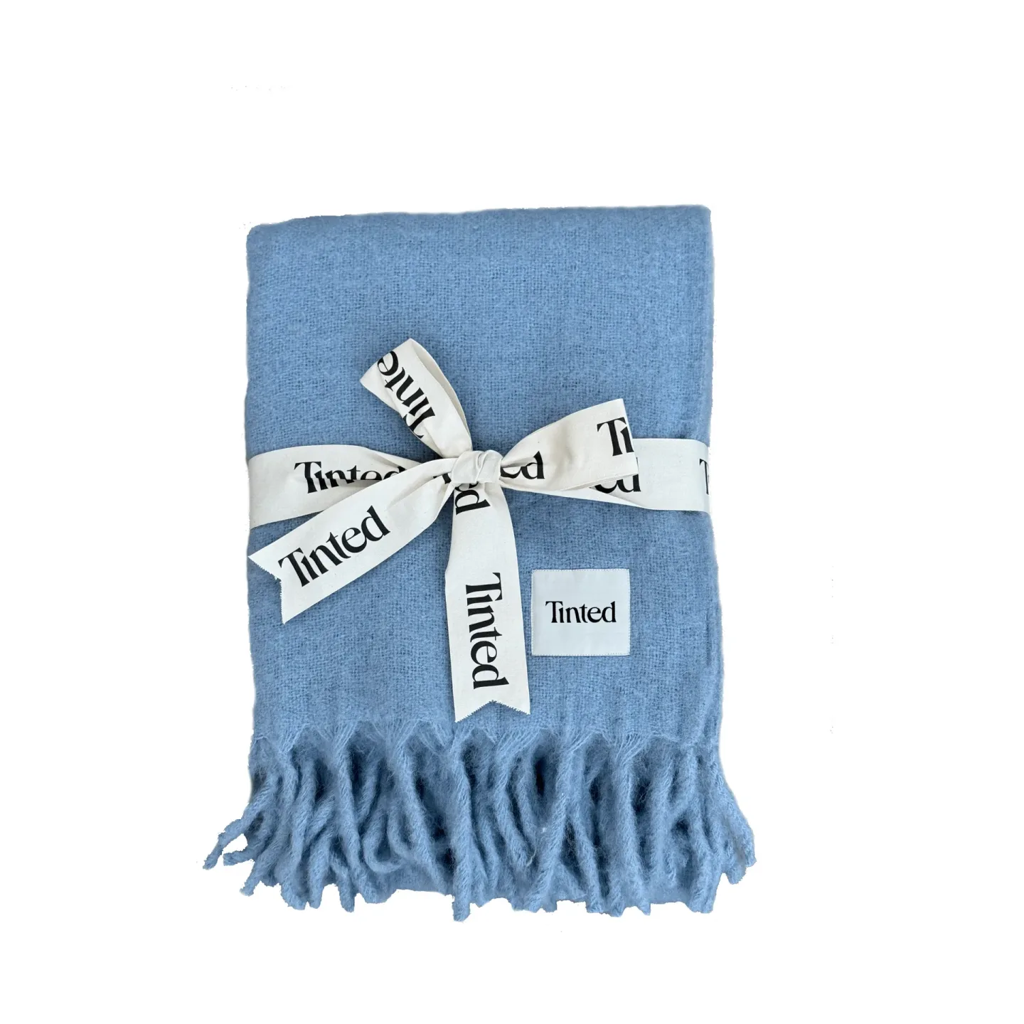 Tinted Fridh Mohairplaid Blue, 130 × 170 cm