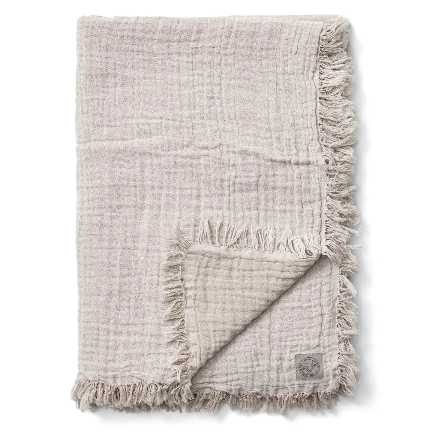 &Tradition Collect bomullspläd SC33 260x260 cm Cloud & Milk (beige-vit)