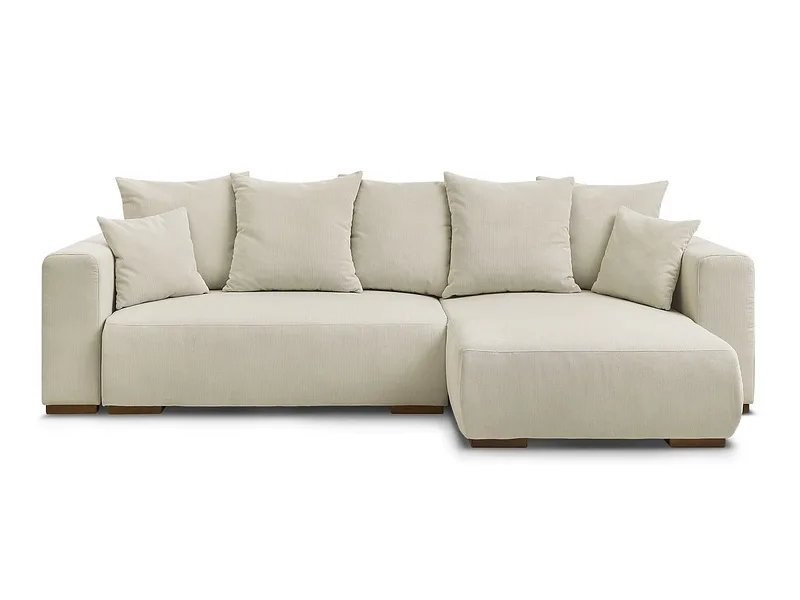 Ecksofa BOBOCHIC SIDONIE Cord-Stoff beige