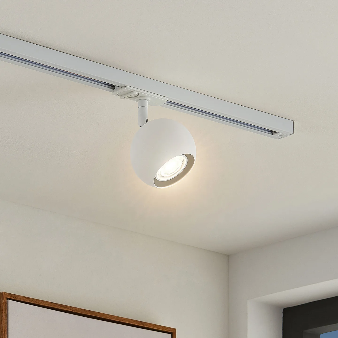 Linaro Rälspot GU10 Rund Vit - Lindby - Hall - Modern - Metall - Med en ljuskälla