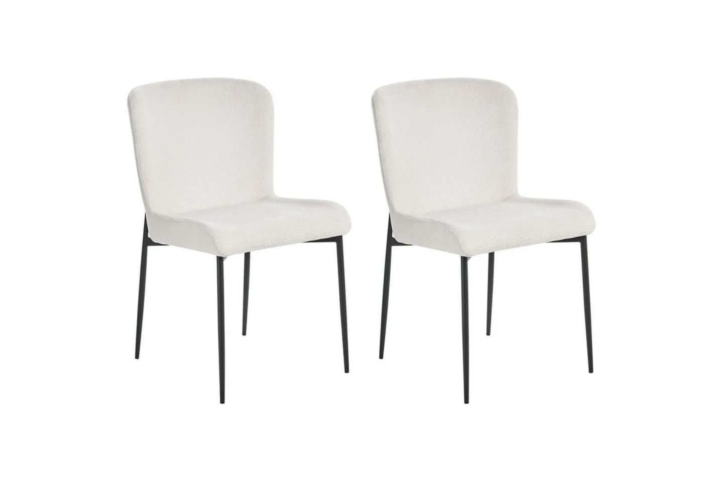 Set med 2 matstolar Ada - Vit, Svart
