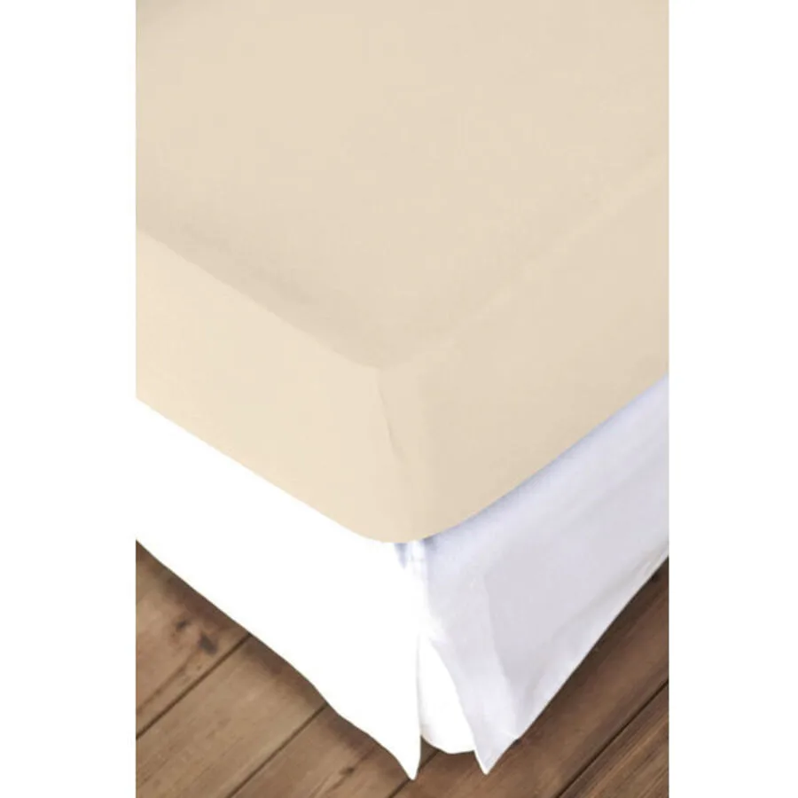 Living Home Fixleintuch Mako Taupe Baumwolle 90 x 200 cm
