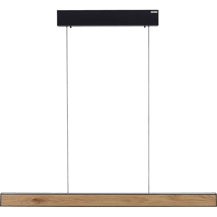 E-Motion LED-Pendelleuchte, oak/black pearl, CCT - PURE PURE E-Motion - Wohnzimmer - Modern - Metall - Einflammig