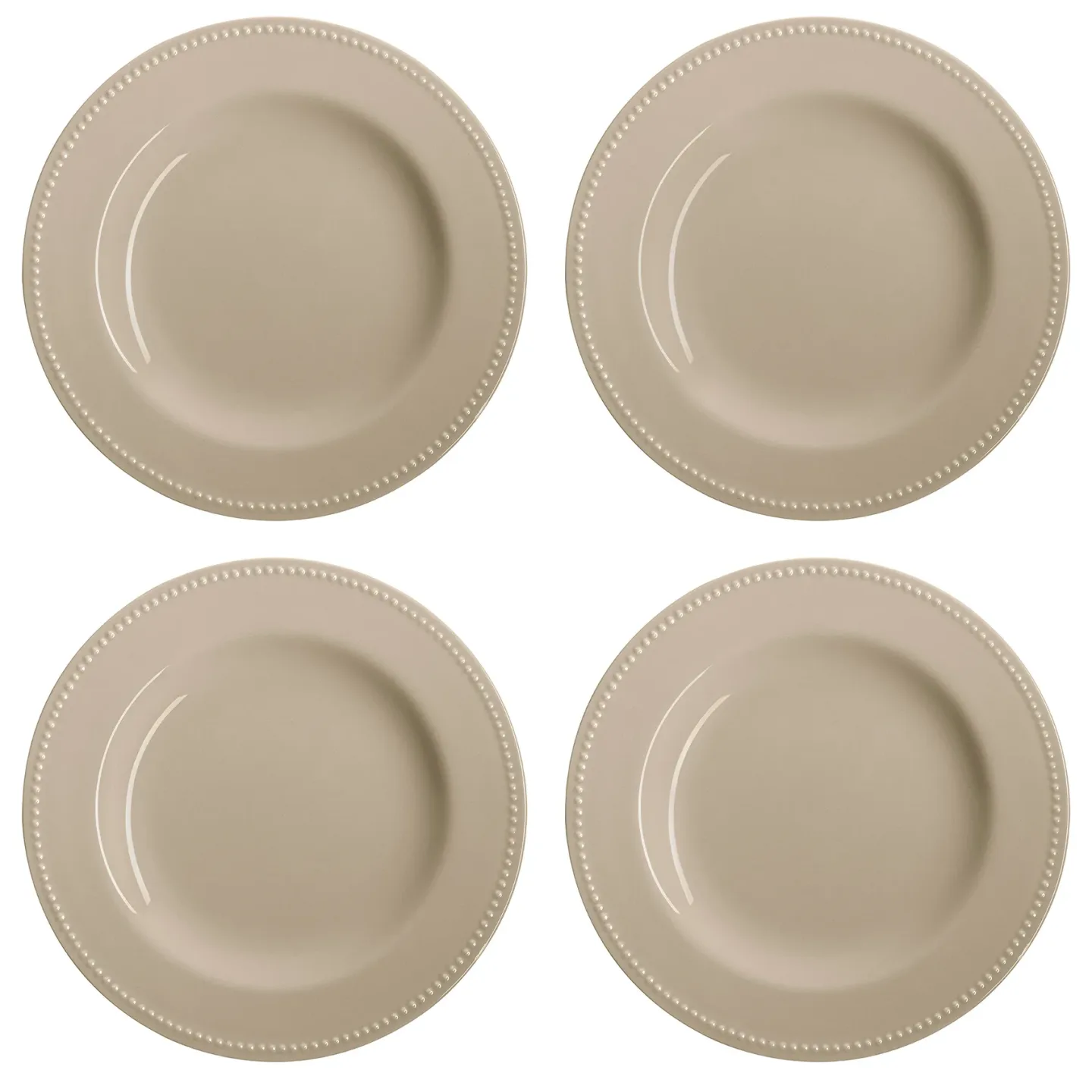 Scandi Living Dots tallrik 28 cm 4-pack Beige