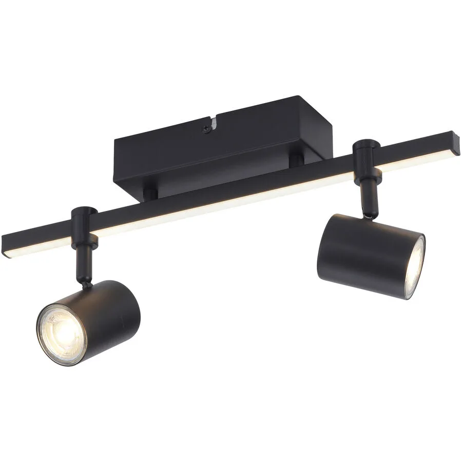 Wandlampe Q-Mia Grau Aluminium 12.5 cm 12.5 cm - Farbe: Stahl - LED - Lichtfarbe: Warmweiss - LED Energiesparlampen