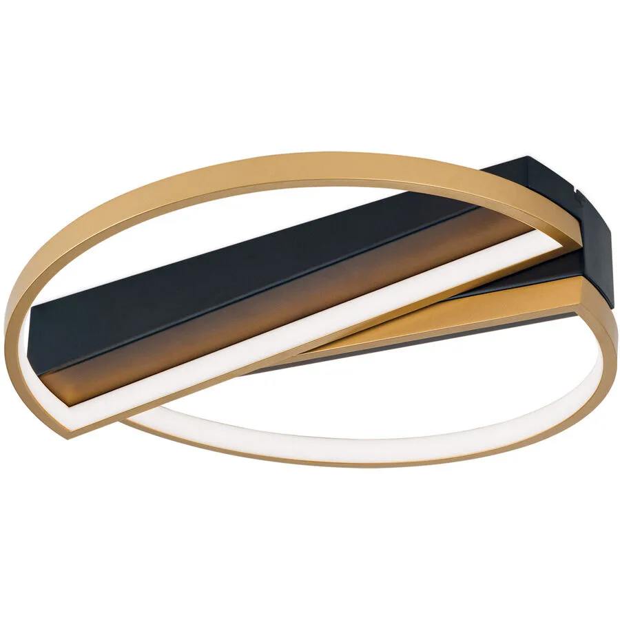 Deckenlampe Olga Gold/Schwarz Aluminium 8.5 cm - Farbe: schwarz-gold - Lichtfarbe: Warmweiss