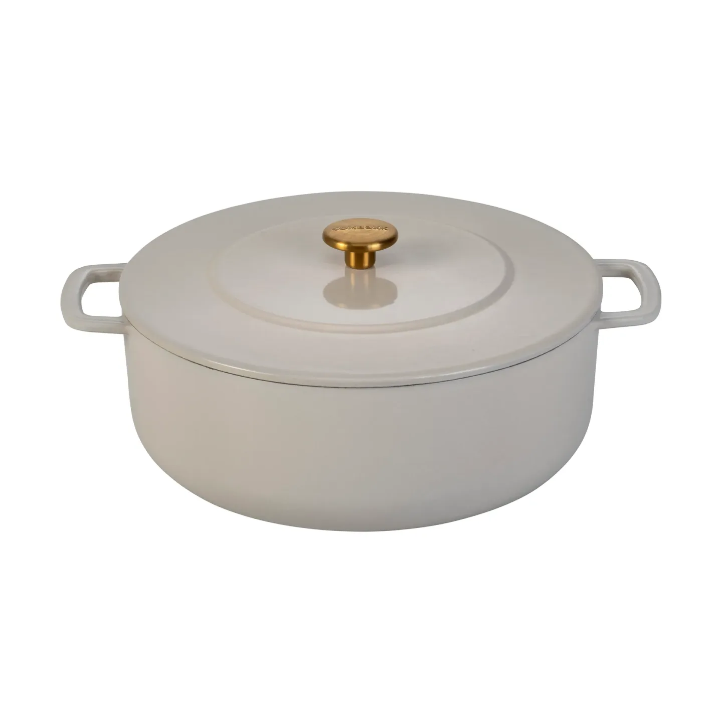 Combekk Combekk emaillierter Gusseisentopf Ø24 cm Sand-gold knob