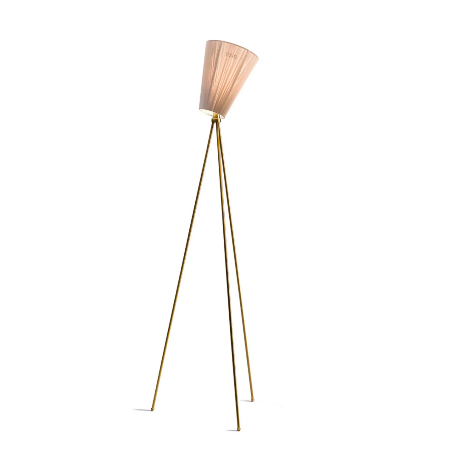 Oslo Wood Stehleuchte Guld/Beige - Northern - Wohnzimmer - Metall