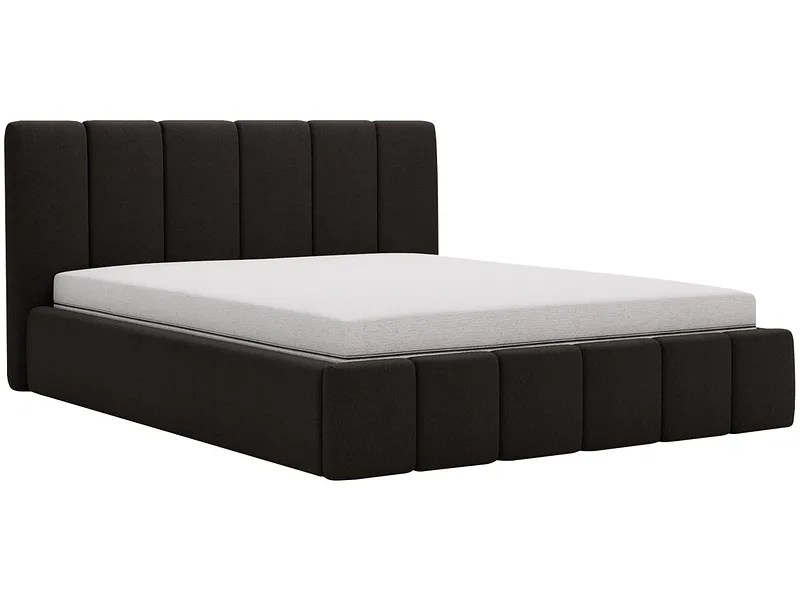 Bett CHIARA 160x200cm boucle-stoff anthrazit