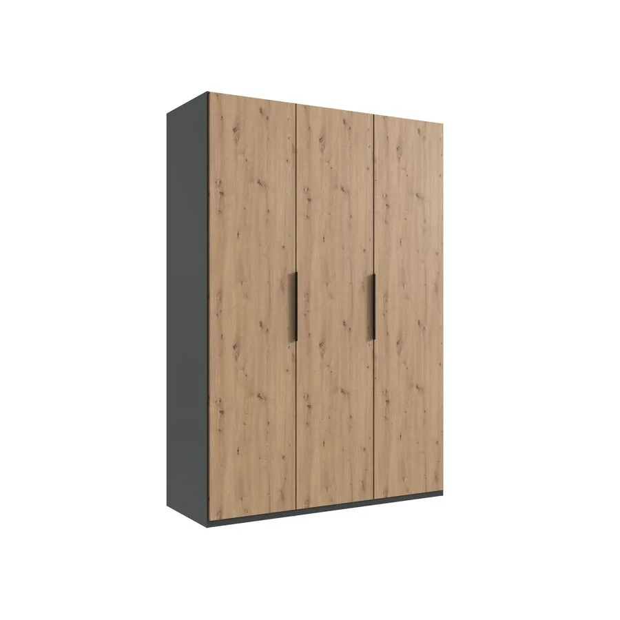 Kleiderschrank Sanko graphit/Eiche Nachbildung Holzwerkstoff B 150 cm