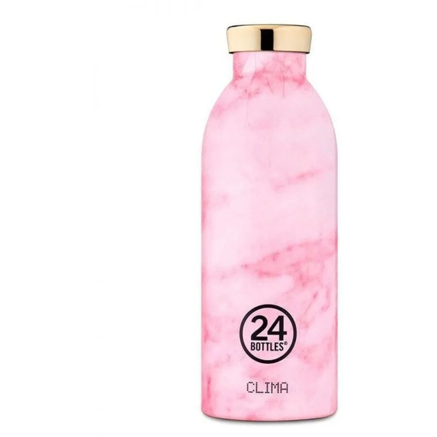 Thermosflasche 24 Bottles Rosa Edelstahl 20.5 cm - Farbe: Pink Marble