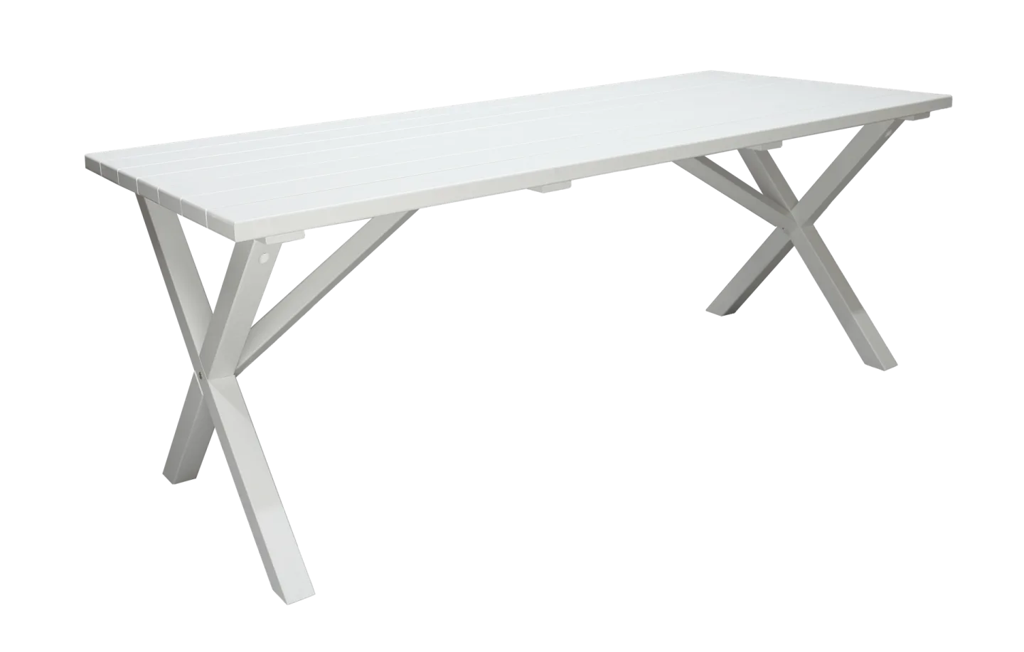 Utomhusbord Scottsdale rektangulär Vit 190 cm - Vit