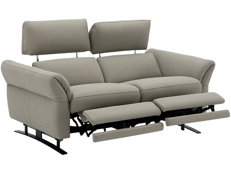 2er Sofa CAMPO DE FIORI OMEGA Echtleder grau
