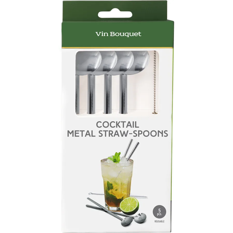 Trinkhalme Wine & more silber Inox