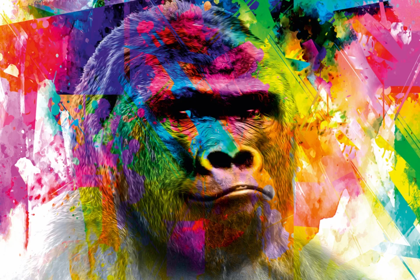 image LAND Alubild Pop Art Gorilla | Schubiger Möbel