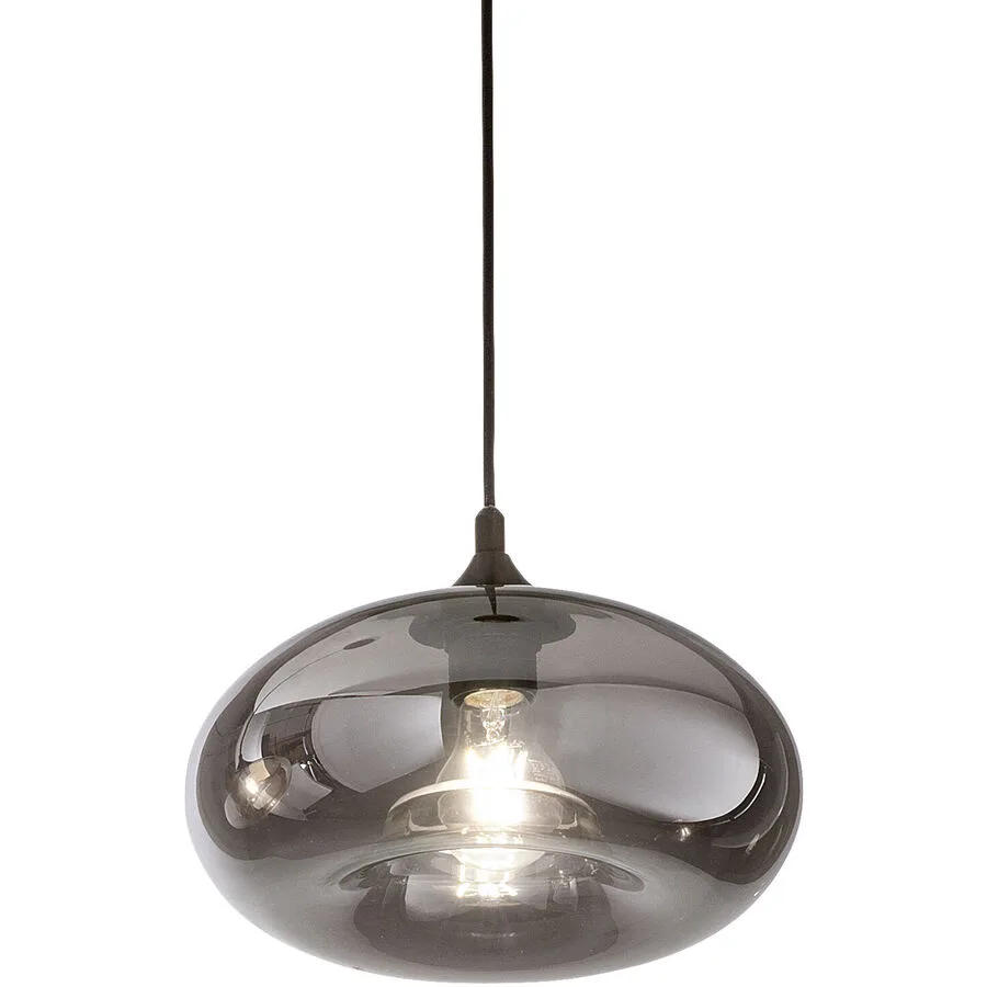 Giberti Luce Pendellampe Anna Grau Glas 27 cm 14 cm
