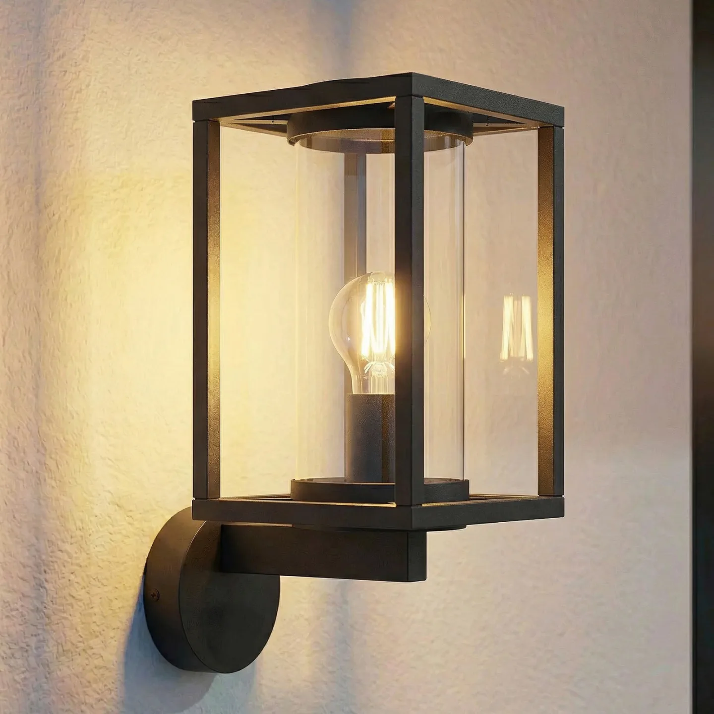 Ferda Up utendørs vegglampe IP44 Graphite - Lucande - Terrasse - Moderne - Aluminium - Med en lyskilde
