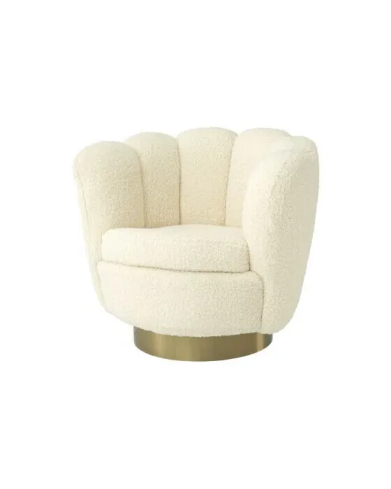 Mirage Swivel Armchair Faux Shearling