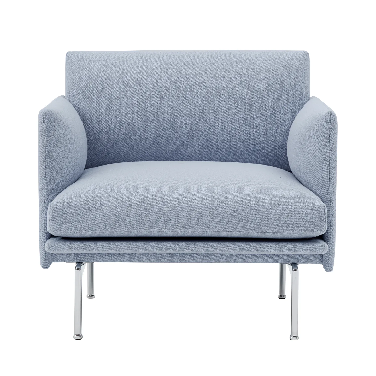 Muuto - Outline Studio Chair / Polished Aluminium Base Vidar 723 - Fåtöljer - Anderssen & Voll - Metall/Trä/Textilmaterial/Skum