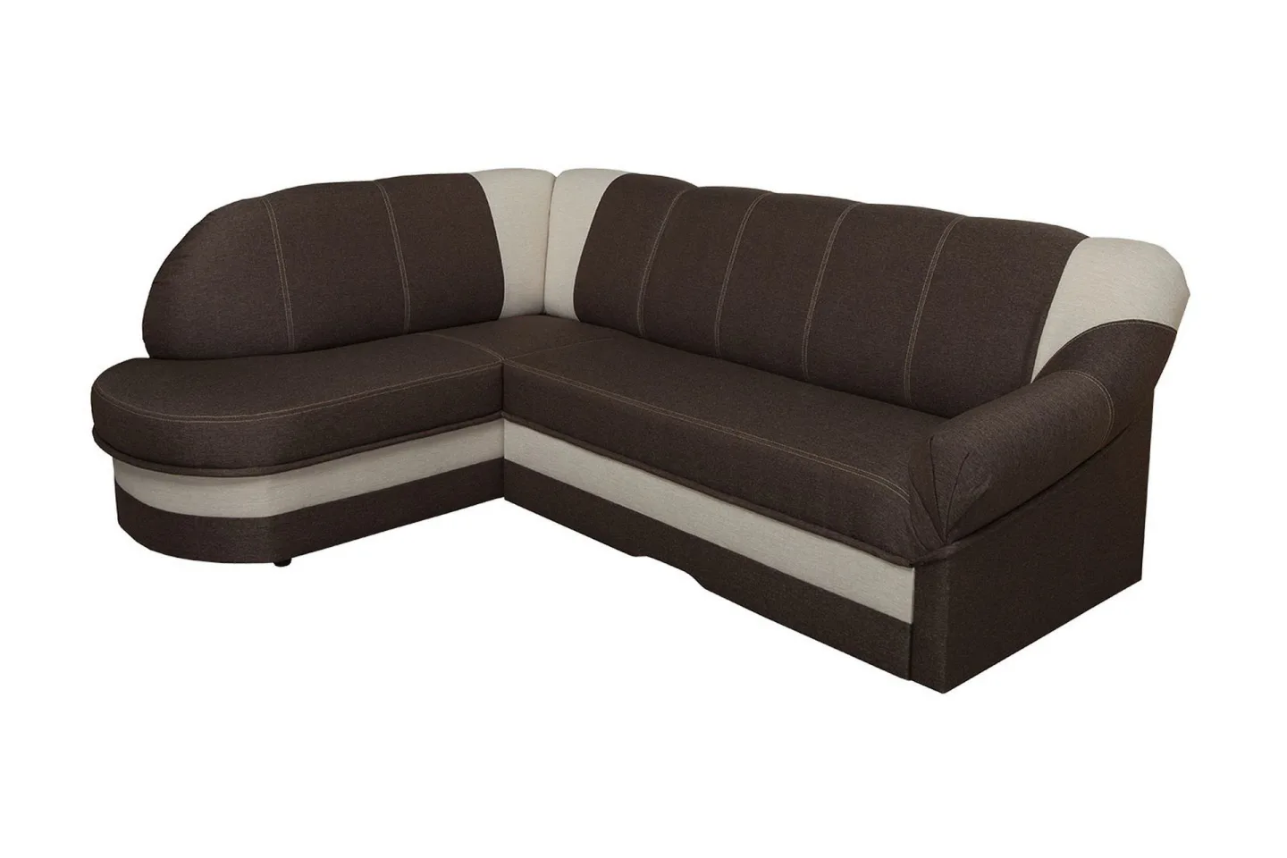 Sandra 7-sits Hörnbäddsoffa Vänster - Brun