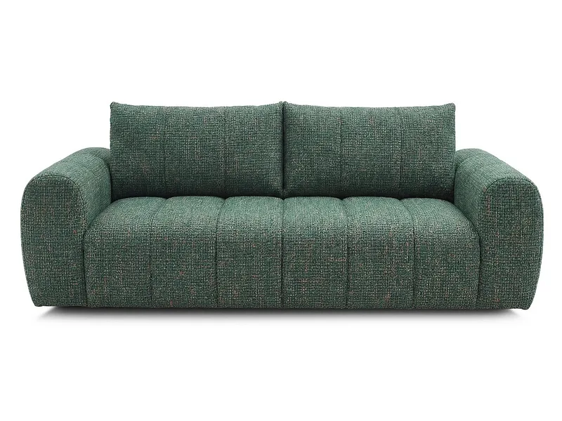3er Sofa BOBOCHIC NESTY Stoff chiniert dunkelgrün