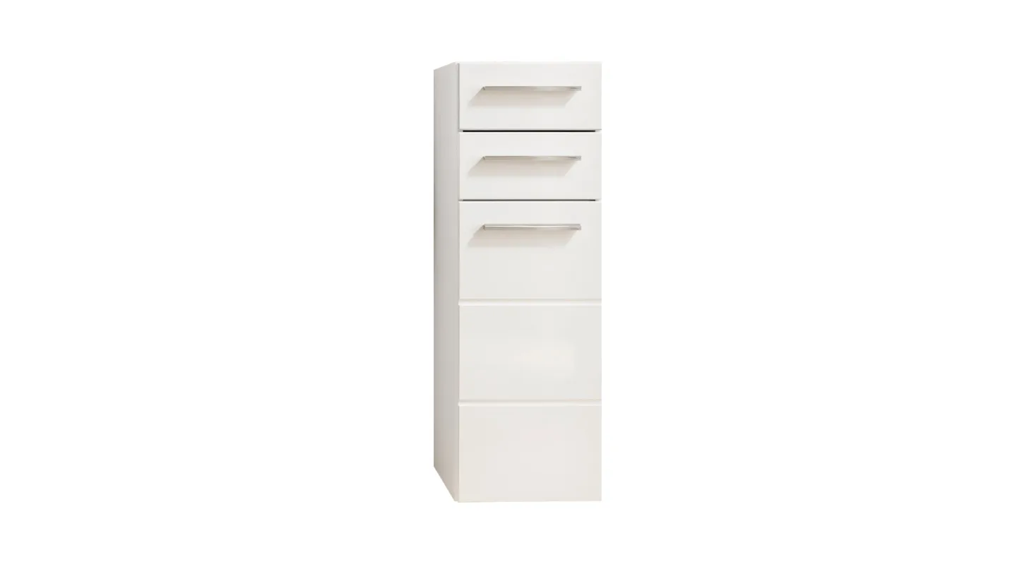 Bad Unterschrank weiß hochglanz 34 cm - 2 Schubladen - MANDY