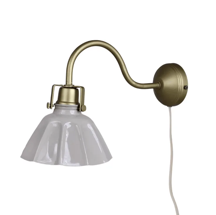 Strömshaga - Margareta Ø18 - Vägglampa - Mässing