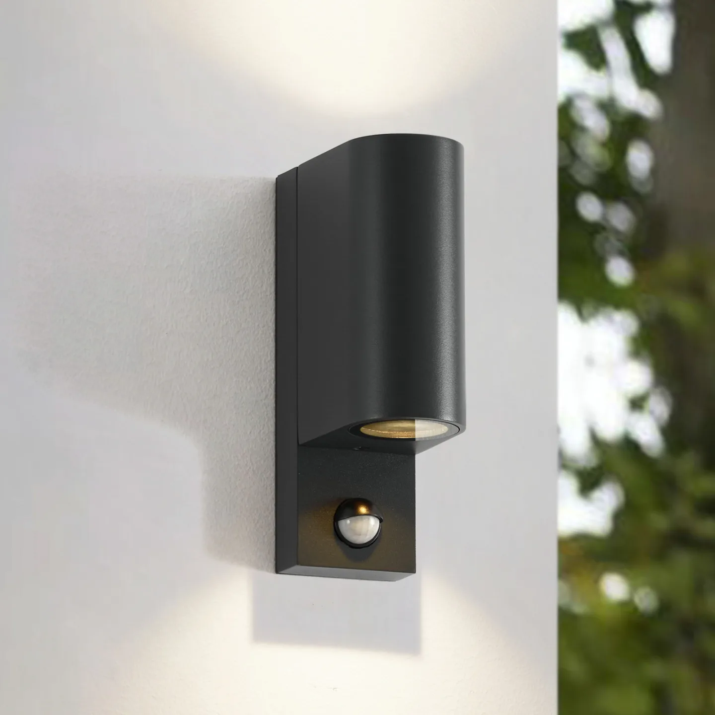 Palina Außenwandleuchte w/Sensor Graphite - Lindby - Balkon - Modern - Aluminium - Mehrflammig