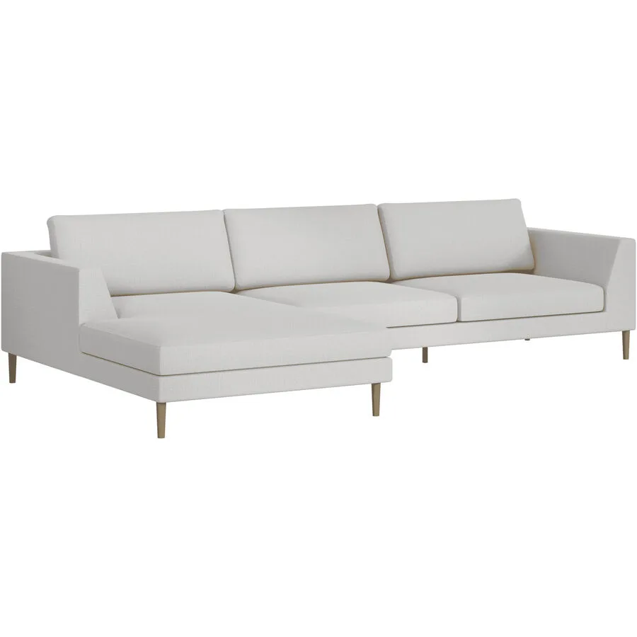 Ecksofa Domino Links Stoff natur B 310 T 181 cm - Möbel Konfigurator: Traummöbel individuell zusammenstellen