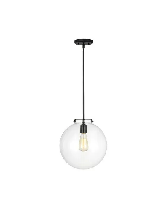 Kate One Light Sphere Pendant Black