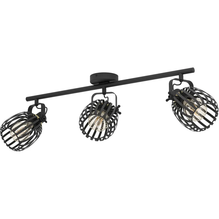 Eglo Spot Girona Schwarz Stahl 19 cm 15 cm - Farbe: Schwarz/Messing