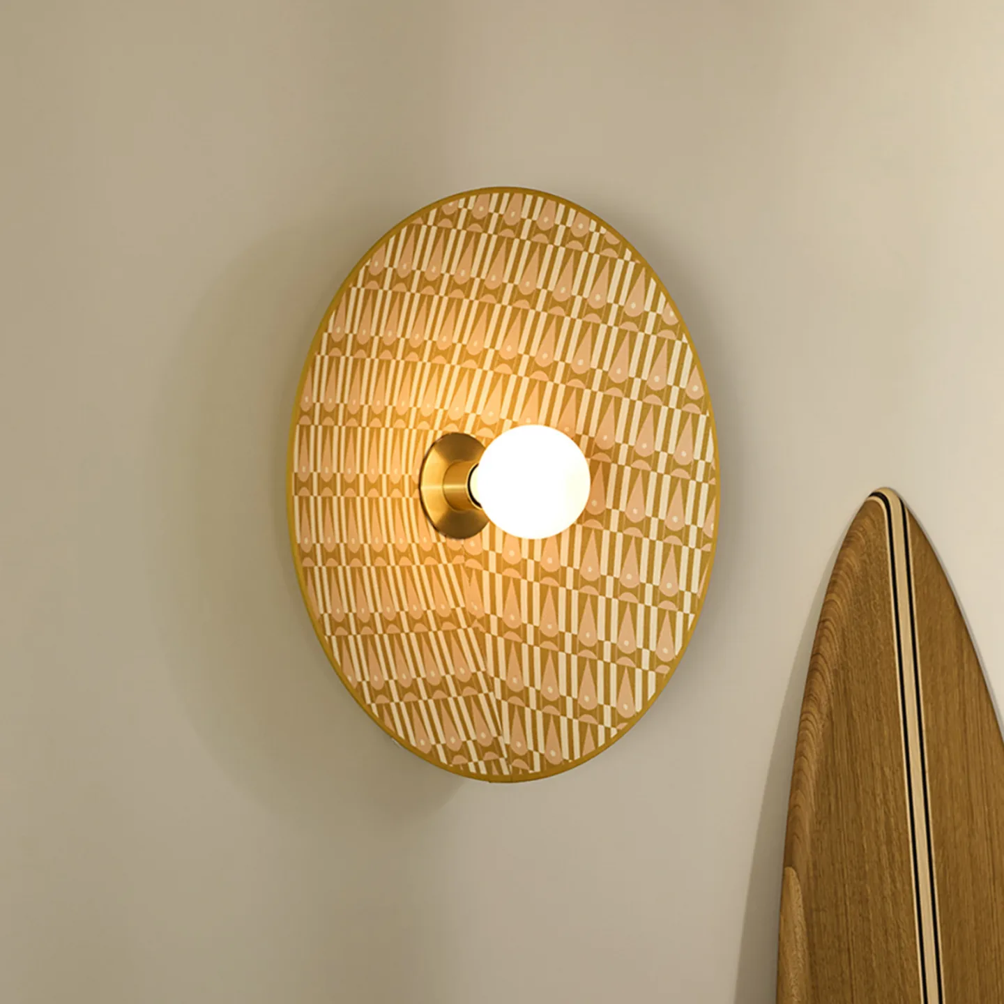 Gatsby vägglampa, Ø 50 cm, myra - MARKET SET - Vardagsrum - Design - Tyg / textil - Med en ljuskälla