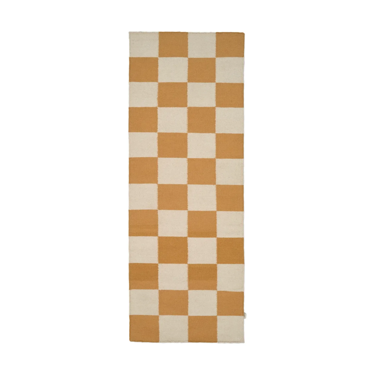 Square gångmatta vit/gul