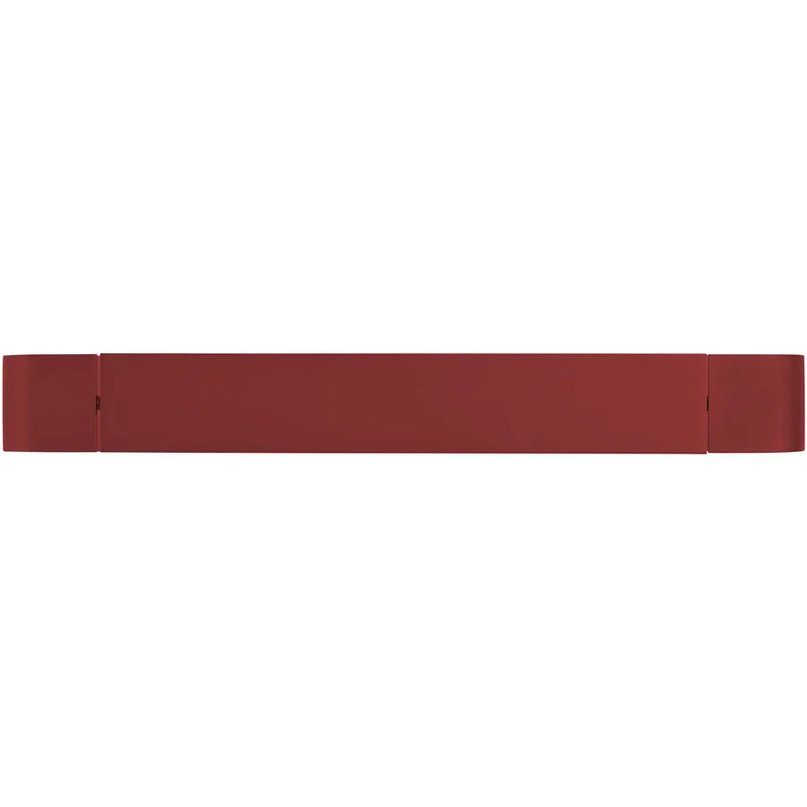 Wandlampe Box Rot Eisen 40 cm - Farbe: Indischrot - LED - Lichtfarbe: Extra warmweiss - LED Energiesparlampen