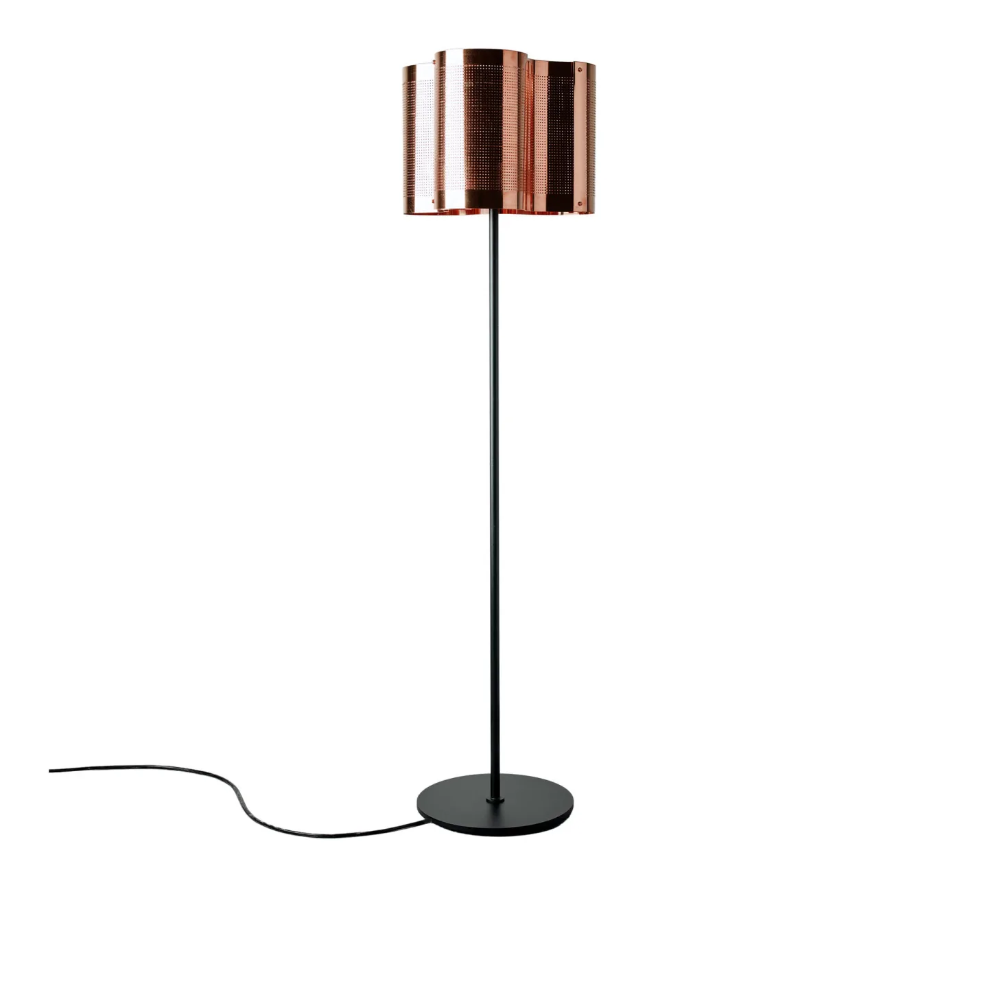 Ingridsdotter - Snäcka golvlampa koppar - Skärmlampor - Jonas Bohlin - Svart - Metall