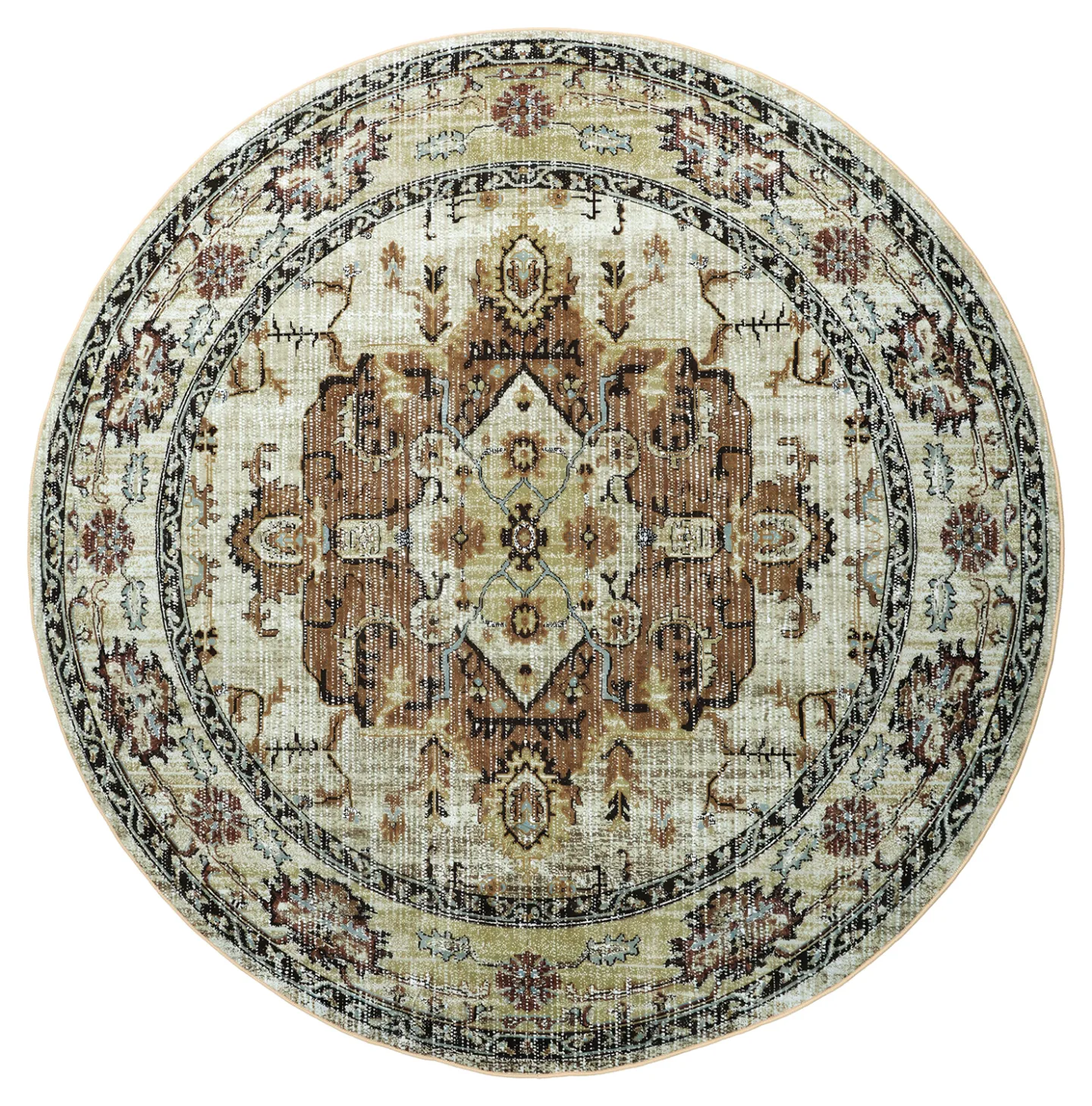 Rundt teppe - Siliana (beige) (Størrelse: Ø 120 cm)