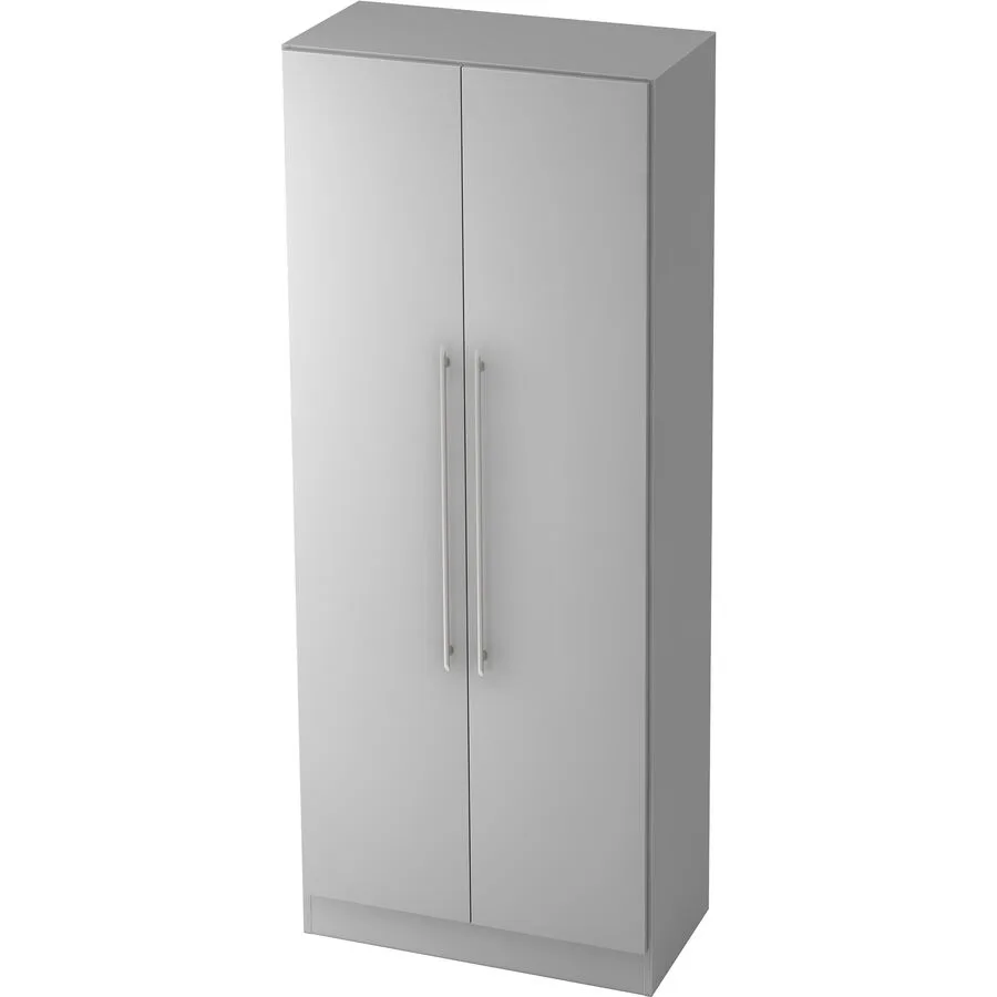 Garderobenschrank Office grau Holzwerkstoff B 80 T 42 cm H 200.4 cm