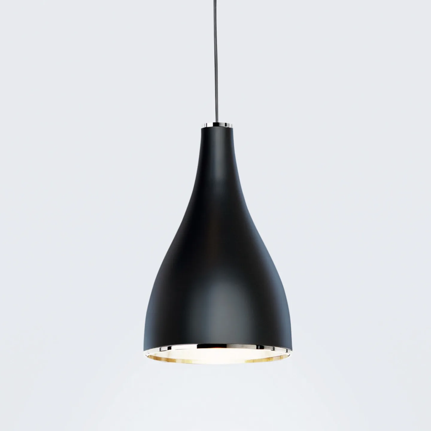 One Eighty L hengelampe, Ø 16 cm, svart - Serien.lighting One Eighty Suspension Adjustab Serien Lighting - Stue - Design - Metall - Med en lyskilde