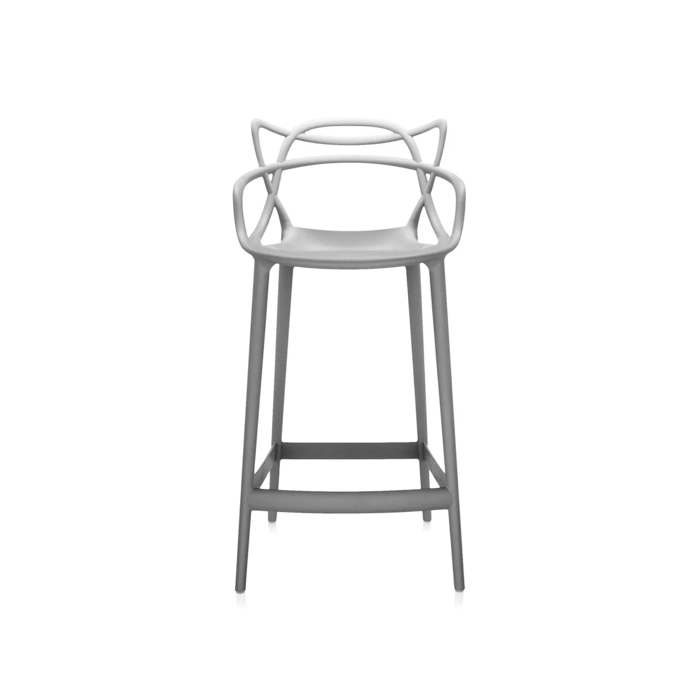 Kartell - Masters Stool 5869 - Grey 65 cm - Barstolar - Philippe Starck - Grå - Plast